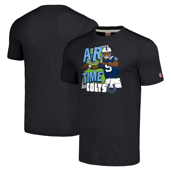 Unisex Homage Anthony Richardson Sr. Charcoal Indianapolis Colts Caricature Player Tri-Blend T-Shirt