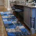 thumbnail image 2 of BY COCOON 2'6''x10' Runner Rug | Kitchen Rug Washable Rug Hallway Runner Runners Rugs for Hallway Non Slip (80 Cm x 305 Cm Blue Rug), 2 of 8