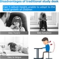 thumbnail image 2 of FDW Children Desk and Chair Set Kids Study School Adjustable Height Table, Storage Blue, 2 of 7