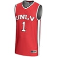 thumbnail image 2 of Unisex GameDay Greats #1 Scarlet UNLV Rebels Lightweight Basketball Jersey, 2 of 4