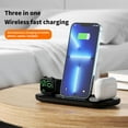 thumbnail image 3 of Latrodar 3 In1 Wireless Charger Stand 15W Fast Creative on Dock For IPhone14 Black 8x3.6 Inch Home Decor, 3 of 5