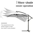 thumbnail image 3 of Devoko 10ft Patio Offset Umbrella Outdoor Hanging Umbrellas, White, 3 of 7