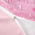 thumbnail image 4 of Castle Fairy Pink Glitter Letter S Twin Bedding for Girls,Cartoon Bow Duvet Cover Set,2pcs,No Comforter,Pink Reversible, 4 of 6