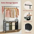 thumbnail image 5 of Laundry Sorter Cart with Hanging Clothes Rack, 4 Butler Sorter Basket Organizer, Laundry Hamper Cart with Heavy Duty Rolling Lockable Wheels, 4 Colors, 5 of 14