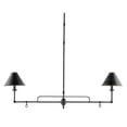 thumbnail image 5 of French Black Gold Leaf Interior Prosperity Rectangular Chandelier, 5 of 6