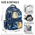 thumbnail image 5 of FUIALDOLG Galaxy Cartoon Capybara Kawaii School Backpack with Portable Padded School Bag, Lightweight 17 Inch Bookbag for Back to School Middle School, 5 of 10