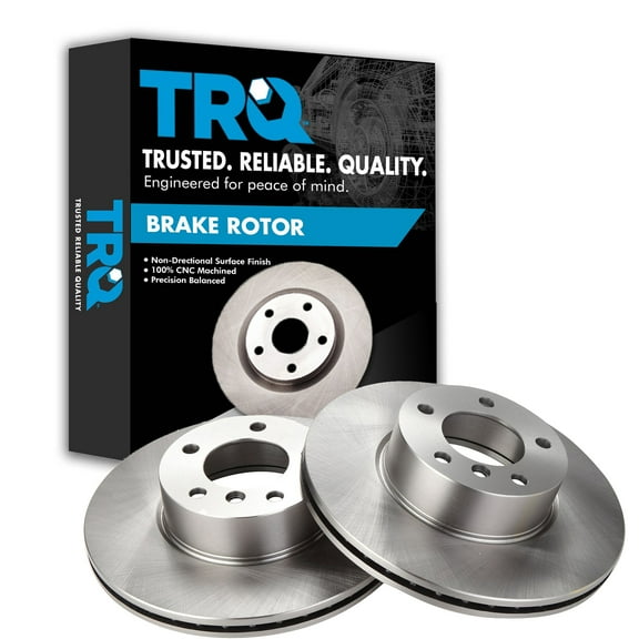TRQ Front Disc Brake Rotor Pair Set for 2012-2017 BMW 320i / 2007-2016 328i / 2009-2016 328i xDrive / 2007-2008 328xi / 2012-2015 X1