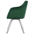 thumbnail image 5 of Arika Velvet Upholstered Swivel Dining Arm Chair Green, 5 of 8