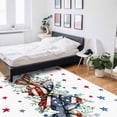thumbnail image 6 of Area Rugs Indoor Non-Slip Rectangle Rug 2.7x5 Ft Independence Day USA Flag Red Blue Butterfly Star Rug Rubber Backing Floor Mats Non Shedding Home Decor Carpet for Entryway Living Room, 6 of 8