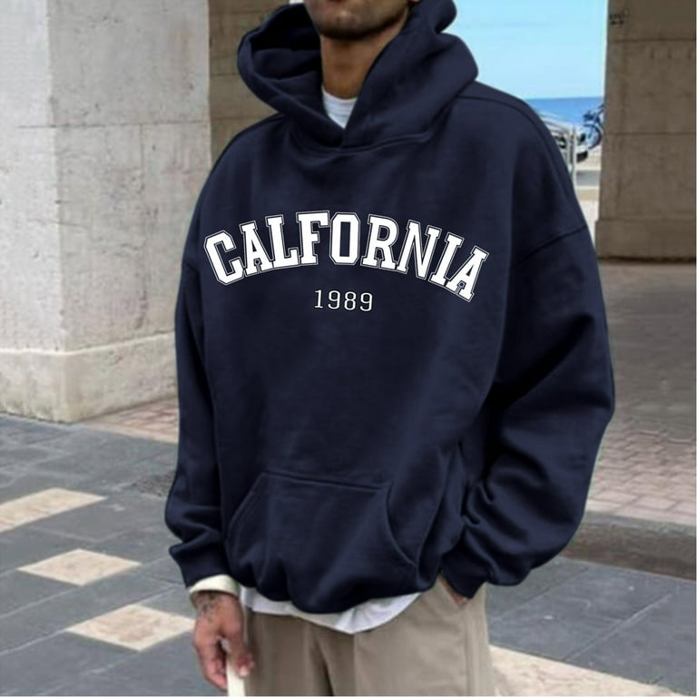 Graphic Hoodies For Men Y2K Casual Loose Plus Size Hooded Pullover Sweater  Coat Mens Sweatshirts Hoodies 