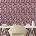 thumbnail image 2 of Ambesonne Floral Peel & Stick Wallpaper for Home, Romantic Italian Foliage, 13"x72", Eggplant Sage Green and Mauve, 2 of 5