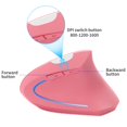 thumbnail image 2 of CHUYI Ergonomic Vertical Wireless Mouse 2.4GHz Optical Mice 800/1200/1600 DPI 6 Buttons for Laptop PC Computer Desktop Notebook-Pink, 2 of 2
