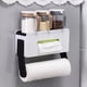 thumbnail image 1 of Organizador magnético para nevera, especiero con soporte para papel de cocina | Estante de cocina de 3 niveles para especias, papel de aluminio y toallas | Material PP blanco o negro | Montaje, 1 of 9