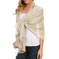 thumbnail image 4 of Sakkas Hillary summer breeze lightweight flowing sheer gauze wrap scarf - 7-Linen - Os, 4 of 4
