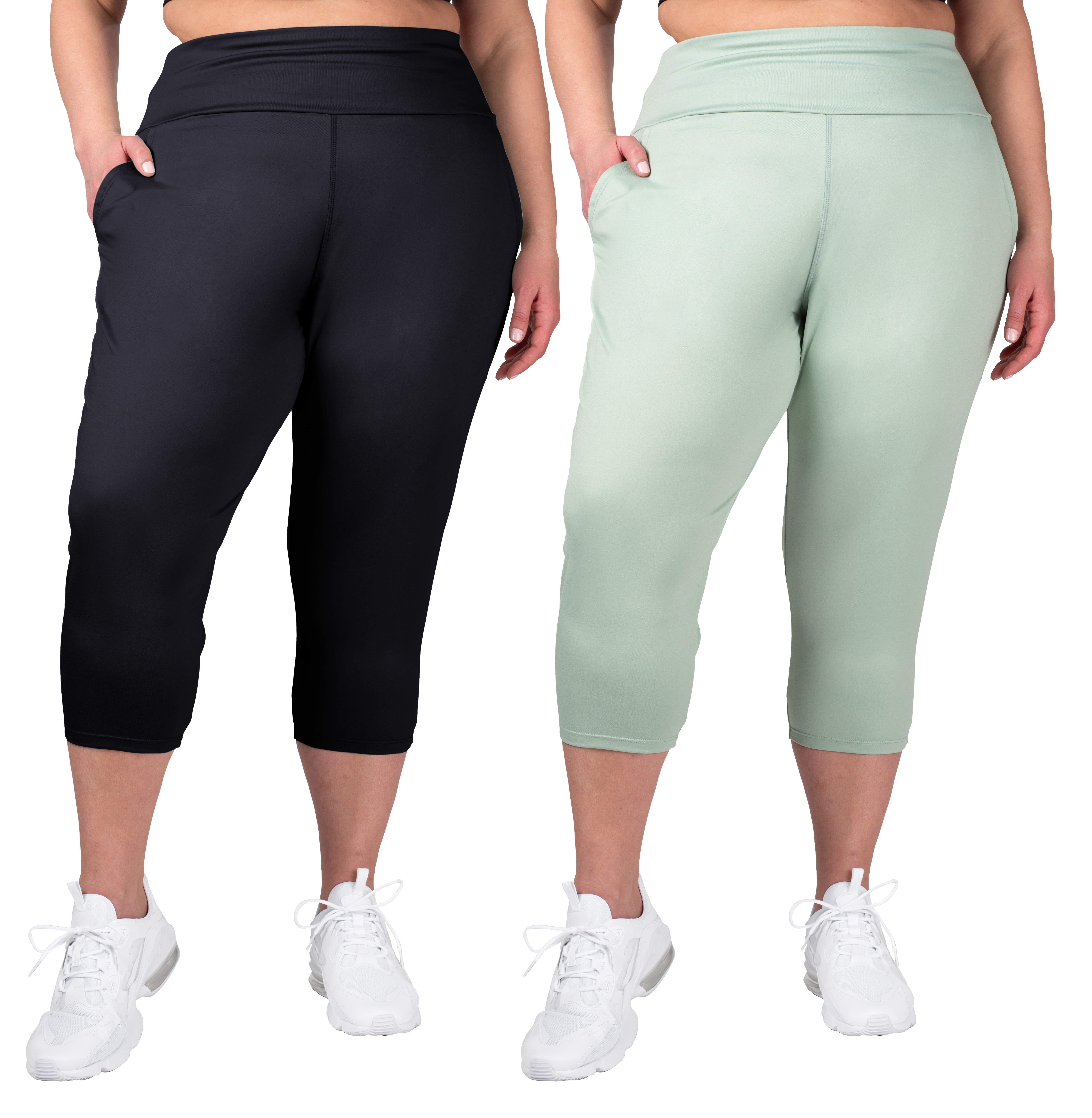 Womens Plus Size Cropped Joggers 