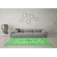 thumbnail image 3 of Ahgly Company Indoor Rectangle Medallion Emerald Green Traditional Area Rugs, 2' x 4', 3 of 4