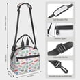thumbnail image 2 of Naloa Stamp Set Collection Print Lunch Bag for Women & Men Insulated Lunch Box or Cooler Lunch Tote Bags for Work, Travel, Outdoor, 2 of 5