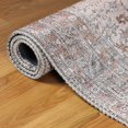 thumbnail image 6 of Transitional Distressed Oriental Medallion Indoor Power-Loomed Area Rug, 3' 6" x 5' 6", Dark Walnut by Blue Nile Mills, 6 of 8