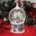 thumbnail image 3 of Roman 10.25" White and Blue Swirl Dome with Santa LED Tabletop Snow Globe, 3 of 3