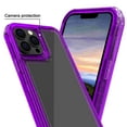 thumbnail image 5 of Crystal Clear Case for iPhone 8 Plus/7 Plus, [Not Yellowing][Military Grade Drop Tested] Transparent Shockproof Protective Phone Case Hard PC + Soft Silicone Slim Cover,Lightpurple, 5 of 6