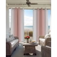 thumbnail image 6 of Coral Red White Kitchen Curtains Modern Gradient Vertical Stripes Geometric Cafe Short Curtains for Bathroom Blackout Window Curtain Small Window Treatment Drapes for Bedroom Living Room 52"x45"x2, 6 of 9