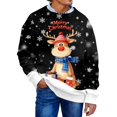 thumbnail image 2 of KANG His & Hers Christmas Sweatshirt | Unisex Ribbed Knit Pullover for Couples & Friends | Festive Matching SetBlackM, 2 of 5