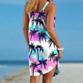 thumbnail image 6 of Horkkom Summer Dresses for Women Beach Mini Dresses Spaghetti Strap Palm Tree Print Sundresses M, 6 of 8