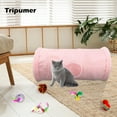 thumbnail image 5 of Tripumer 21pcs Cat Toys Kitten Toy Set Tunnel Interactive Cat Toys Plush Cat Folding Tunnel Teaser Stick 7 Colourful Mouse for Cats, Rabbits, Kittens, Puppies and Small Pets (Rose), 5 of 8