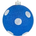 thumbnail image 7 of Christmas By Krebs Decorative Ball Ornament, 6 Inch, Blue & Silver (Pack of 8), 7 of 7