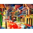 thumbnail image 2 of Art.com St Peter Street Jive - New Orleans Stretched Canvas Print Wall Art by Diane Millsap, 16" x 12", 2 of 4