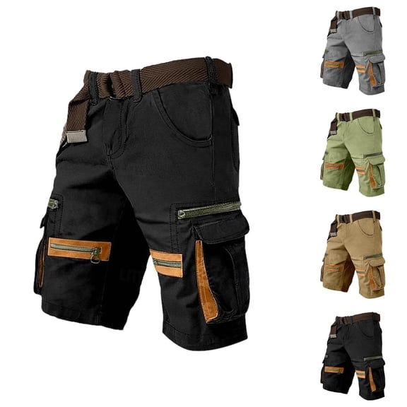 Cargo Shorts for Men Summer Casual Lightweight Breathable Straight Leg Outdoor Hiking Shorts with Pockets