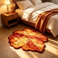thumbnail image 4 of Fall Maple Leaf Shaped Area Rug,Embossed Vein Autumn Floor Mat,Irregular Leaf‑Shape Floor Carpet for Entryway Living Room Harvest Season Home Decoration,24"x16", 4 of 6
