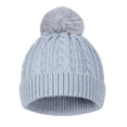 thumbnail image 5 of KPOPLK Baby Beret Hat Toddler Winter Knitted Beanie Cap Solid Color Little Boys Girls Knit Fleece Hat(2-10 Years,Grey), 5 of 5