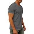 thumbnail image 4 of Fabrcox Short Sleeve Shirt Men with Pocket Mens V Neck T Shirts Summer Beach Workout Mens Big and Tall Shirts XXXL, 4 of 9