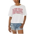 thumbnail image 2 of Women's Gameday Couture White Sacred Heart Pioneers Claim To Fame Boxy Cropped T-Shirt, 2 of 5