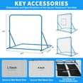 thumbnail image 4 of EcoSummer 4x4ft Dual-Mode Soccer Goal & Rebounder Net, Adjustable Angle Training Equipment for Kids Teens Adults, 4 of 6