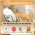 thumbnail image 6 of Kitchen Pot Lid Storage Rack，Multi-functional Stainless Steel Cookware Storage Tool, with a removable drip tray, available in single and double compartments, suitable for countertops and stovetops, 6 of 9