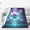 Multicolor, variant on Soccer Blanket, Vibrant Teal Glowing Orbit Flannel Fleece For Entertainment Room Media Area 50x40