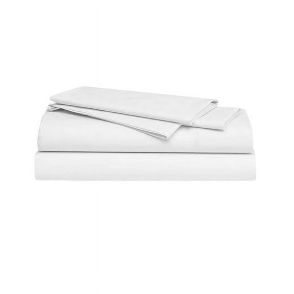 Organic Cotton Bed Sheets Set for Bedroom (King Size, White) 550 Thread Count, GOTS Certified