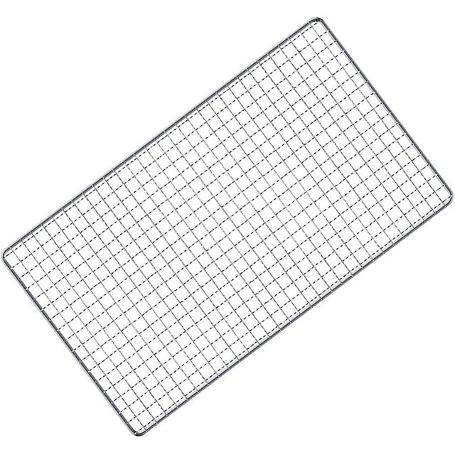 Alfombrillas para parrilla de barbacoa de acero inoxidable, alfombrilla de malla para parrilla de barbacoa, red para hornear para barbacoa, Picnic, barbacoa, cocina al aire libre (40x20cm)