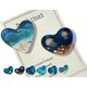 thumbnail image 1 of Corazón de bolsillo de vidrio para playa, adorno de corazón de vidrio oceánico hecho a mano con fusión de mar natural, ficha de bolsillo de corazón de vidrio fusionado, mini ficha linda y duradera con, 1 of 7