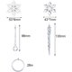 thumbnail image 2 of Decoración acrílica Copos de nieve de Navidad 41 piezas Decoraciones para árboles de Navidad copos de nieve en decoraciones de cristal transparente con accesorios de línea de cristal esquí esquí Gafas de esquí, 2 of 5