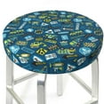 thumbnail image 3 of Vsdgher Modern Excavator Print Stool Covers Round,Stretch Round Stool Covers Washable Stool Cushion Slipcover Elastic Chair Covers for 12-14 Inch Chair, 3 of 7