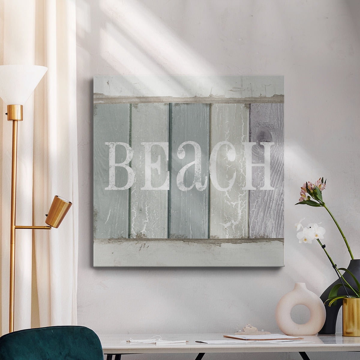 Wexford Home Beach Sign IV-Premium Gallery Wrapped Canvas, 24" x 24" - Ready to Hang