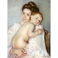 thumbnail image 2 of Cassatt, Mary 25x32 Gold Ornate Wood Framed with Double Matting Museum Art Print Titled - The Young Mother, 2 of 4