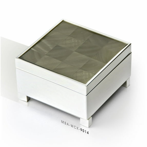 Charming Grey Mother of Pearl with Silver Finish Musical Keepsake - My Lady Creensleeves (Creensleeves)