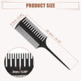 thumbnail image 6 of Unique Bargains Fish Hair Comb Fishtail Bone Shape Comb Double Side Fish Hair Comb for Women Black 0.08" Tooth Width, 6 of 6