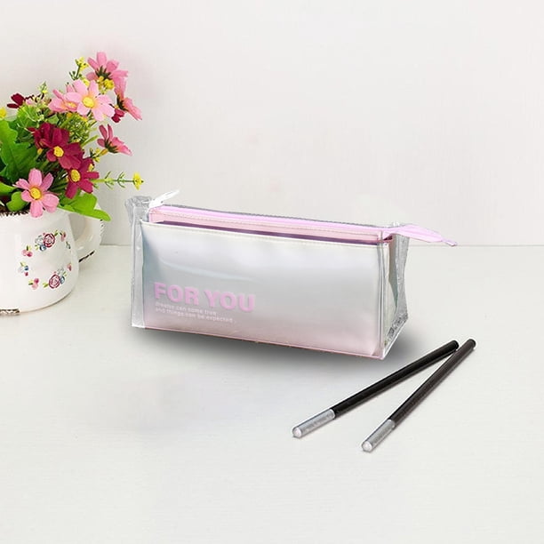 Fiudx Ofertas flash Artículos en oferta Estuche para lápices de color degradado, estuche para lápices para estudiantes de secundaria, caja de papelería, bolsa de papelería
