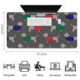 thumbnail image 5 of Long Mouse Pads for Desk,Dachshund Footprint Desk Mats on Top Of Desks, Desk Mouse Pad Extra Large with 3mm Non-Slip Base and Stitched Edge for Gaming,Office,Work,Home 47.3"x23.6", 5 of 6