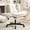 Beige, variant on Hforesty Cross Legged Office Chair, Inflatable Flip-up Back & Wide Seat, 5-Position Armrests & Footrest, Ergonomic Task Chair for Home Office, Dark Green